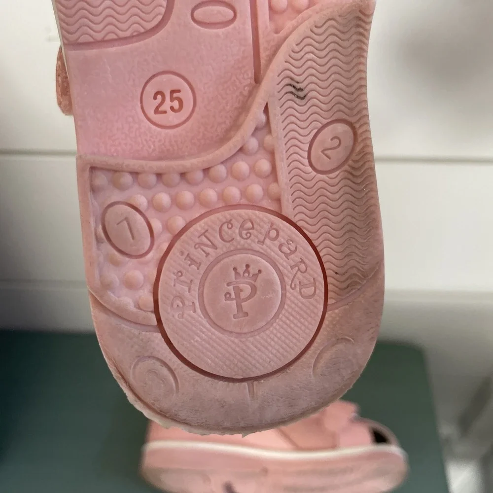 Princepard Kids Orthopedic Sneakers Pink Hook Loop Toddler Shoes EU25